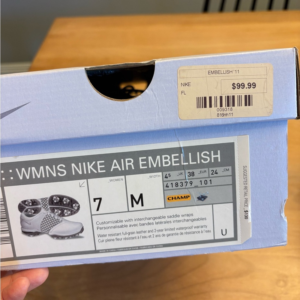 Nike WMNS Air Embellish Sneakers - Gray and White
